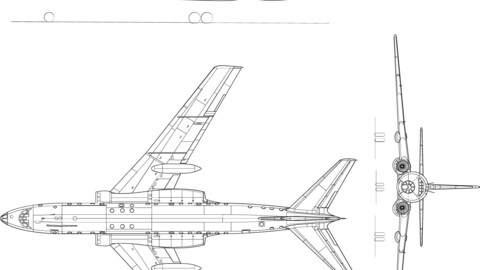 Tupoljev Tu-104-svg vetor file