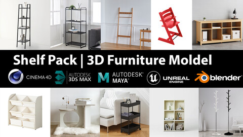 Shelf Pack | 10 Models furniture vol 23