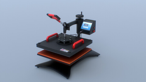 Heat Press Machine Rotatable VR / AR / low-poly 3d model