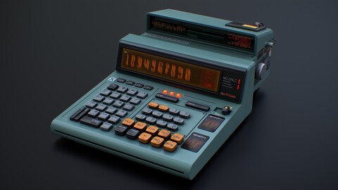 Sci-Fi Calculator Low-poly 3D model