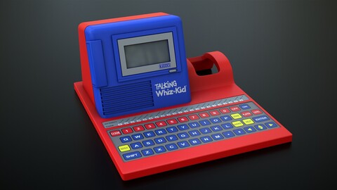 Talking Computer for Kids Learning Low-poly 3D model