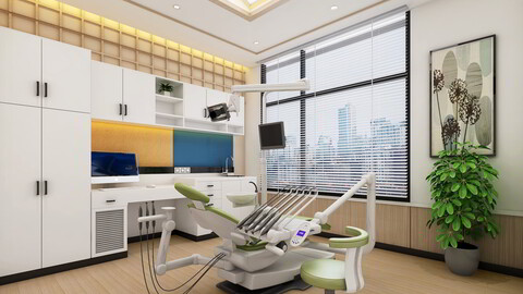 Modern Scenes Dental Clinic interior design 3d model