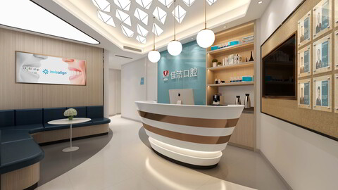 Dental Clinic interior design 3d model . 3ds max