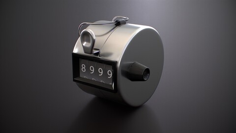 Hand Tally Counter Low-poly 3D model