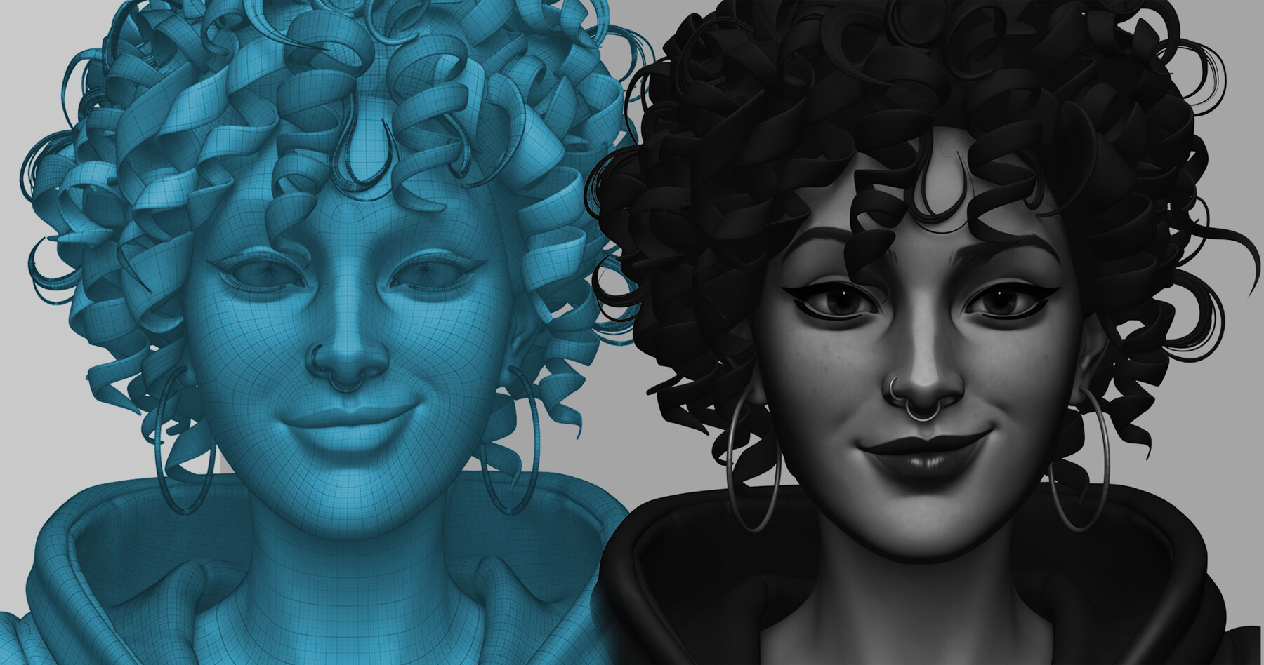 ArtStation - Curly Hair Girl | Resources