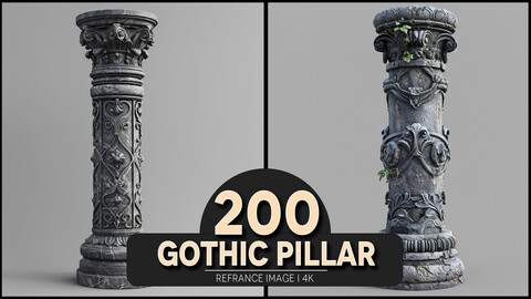 Gothic Pillar 4K Reference/Concept Images