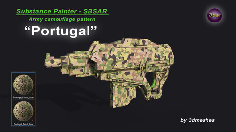 Portugal - Army Camouflage Pattern - SBSAR Material by 3dmeshes Berlin