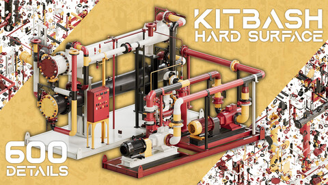 HARD SURFACE KITBASH : Pipe and Tube Design Kit - VOL 7