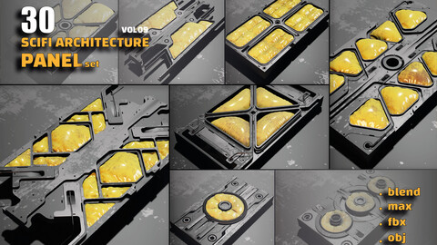 30 + scifi panels set / kitbash panels pack ) vol 08