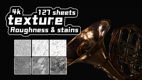 127 texture maps  for roughness and stains