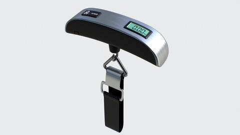 Hanging Luggage Weight Scale Low-poly 3D model