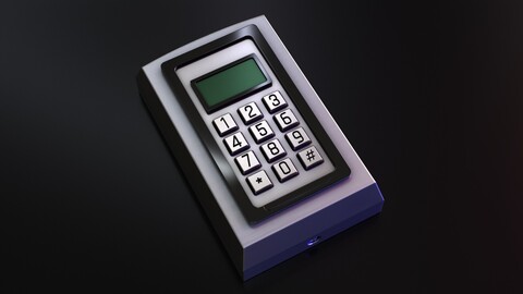 Keypad Lock Low-poly 3D model