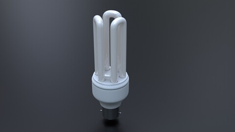 CFL Bulb Low-poly 3D model