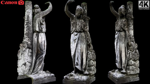 graveyard figure woman monument pt5 photogrammetry