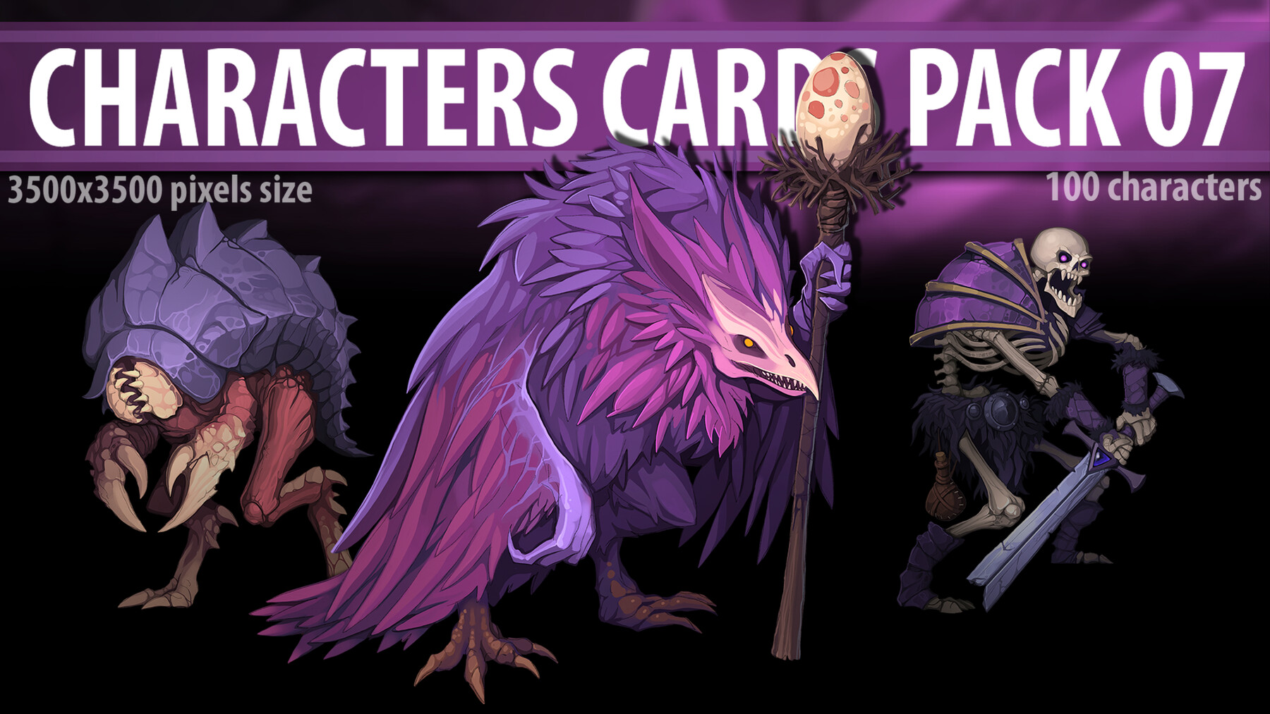 ArtStation - Characters Cards pack 07 | Game Assets