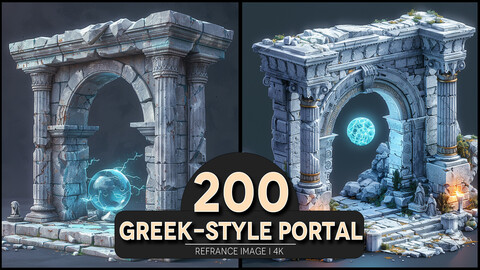 Greek-Style Portal4K Reference/Concept Images