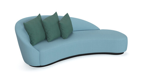 Majestic Chaise Longue Left 3D Model