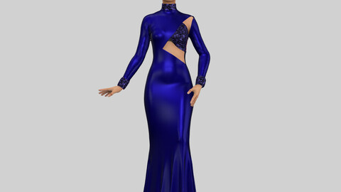 Blue Evening Gown