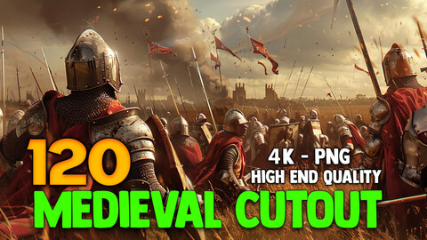 120 Medieval Cutout (PNG Files)-4K- High Quality