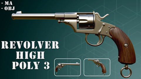 Revolver High Poly 3