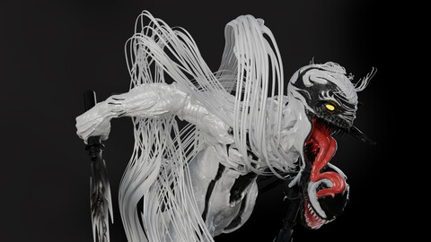 Anti Venom Symbiote 3D Sculpture