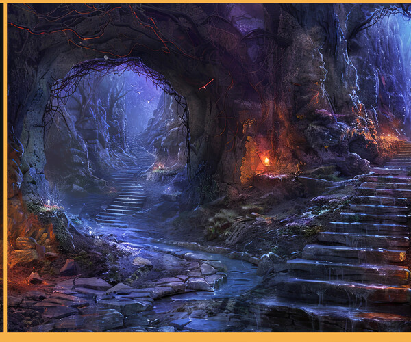 ArtStation - 505 Mysterious Cavern Pathway | Artworks