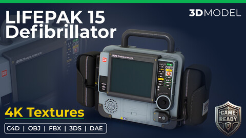 LIFEPAK 15 Defibrillator Low-poly 3D model