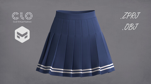 Pleated Tennis Skirt 3D Model