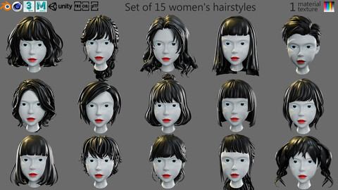 Сartoon woman hairstyle