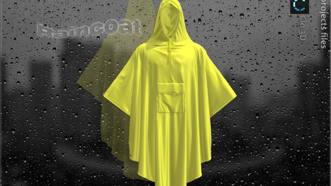 Raincoat_Male outfit_Clo3d, Marvelous Designer Project