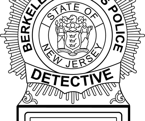 ArtStation - BERKELEY HEIGHTS POLICE DETECTIVE NJ BADGE VECTOR FILE ...