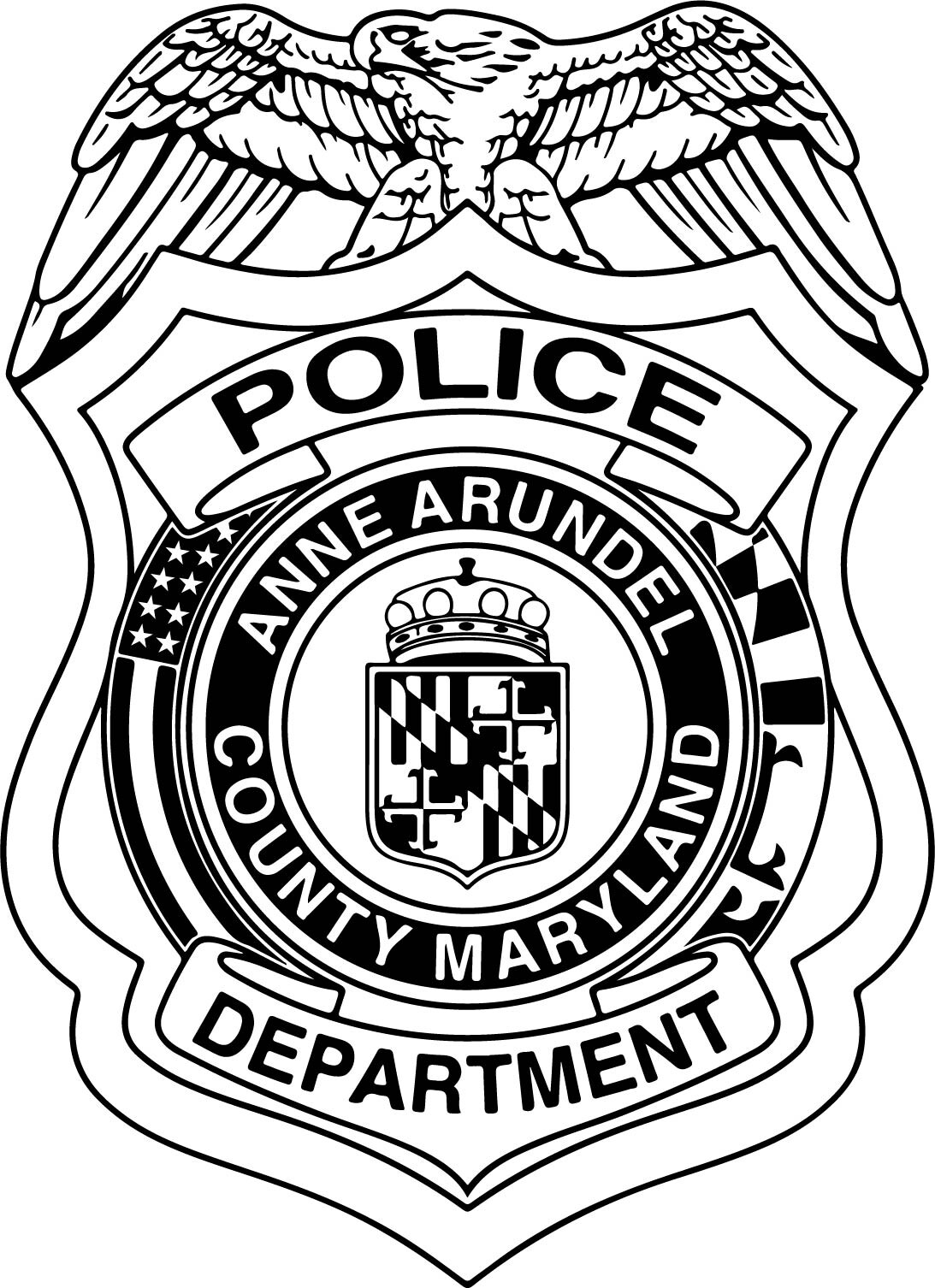 Artstation - Anne Arundel Maryland Police Department Badge Eagle, Badge 