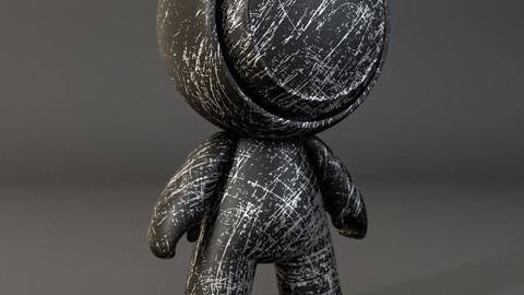 PBR - FREE SCRATCHED BLACK PAINTED METAL SURFACE - 4K MATERIAL