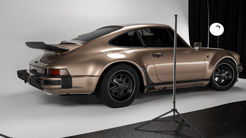 Photo Studio Automotive 3D Scene | 3D Blender File (+Textures)