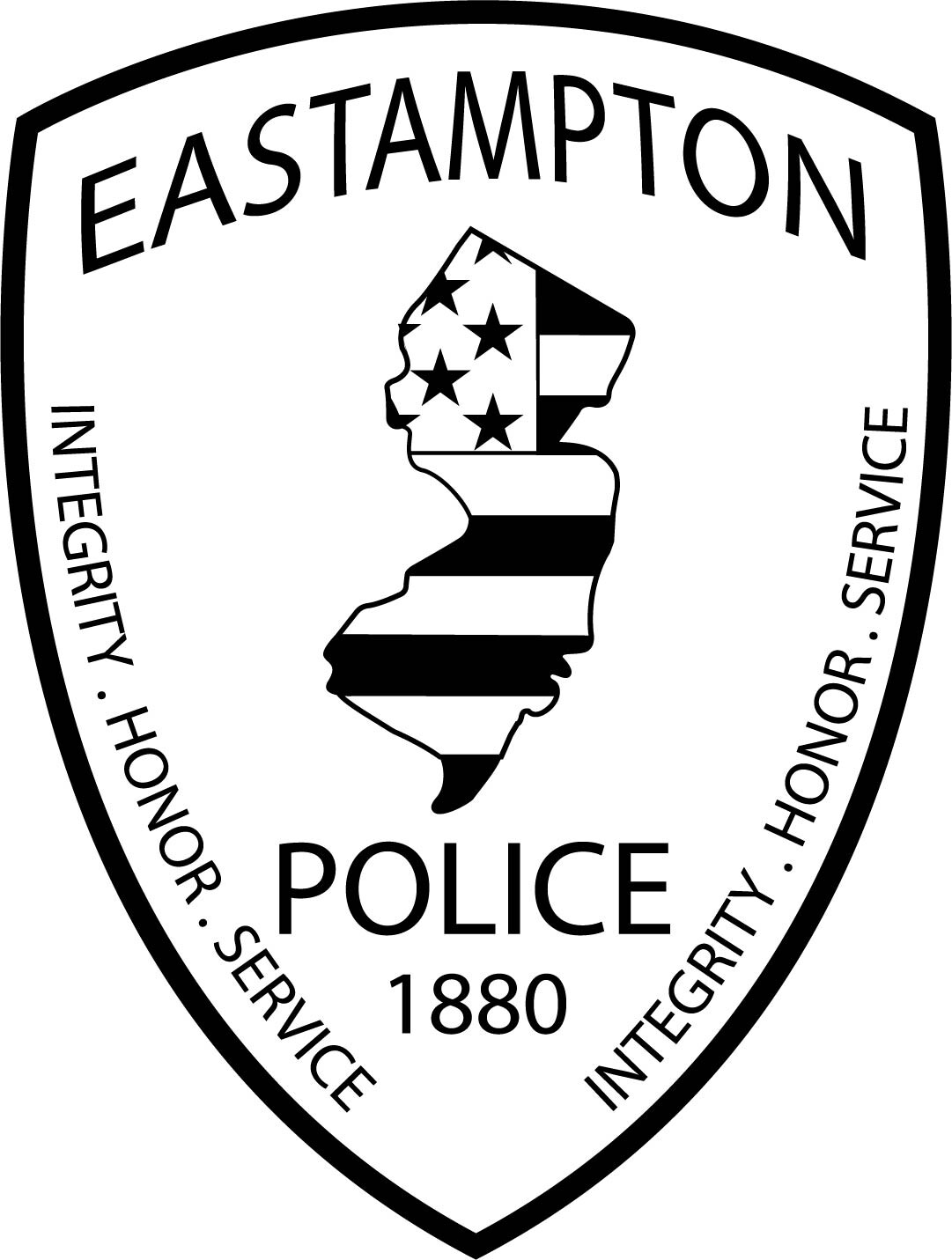 ArtStation - Eastampton NJ Police Patch Vector File badge, black white ...