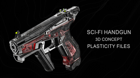 Sci-fi handgun - 3D CONCEPT - Handgun sight Free