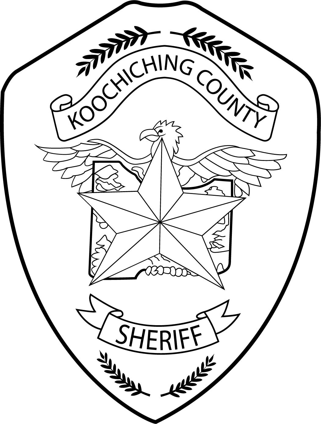 ArtStation - Koochiching County Sheriff Badge Vector File, black white ...