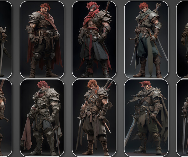 ArtStation   523 4K Medieval Warrior Reference Pack Vol05 | Artworks