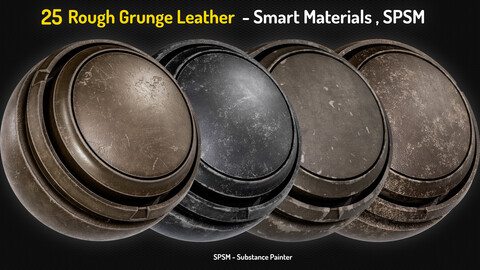 25 Rough Grunge Leather Smart Materials - Vol 10 + 2 Free Samples