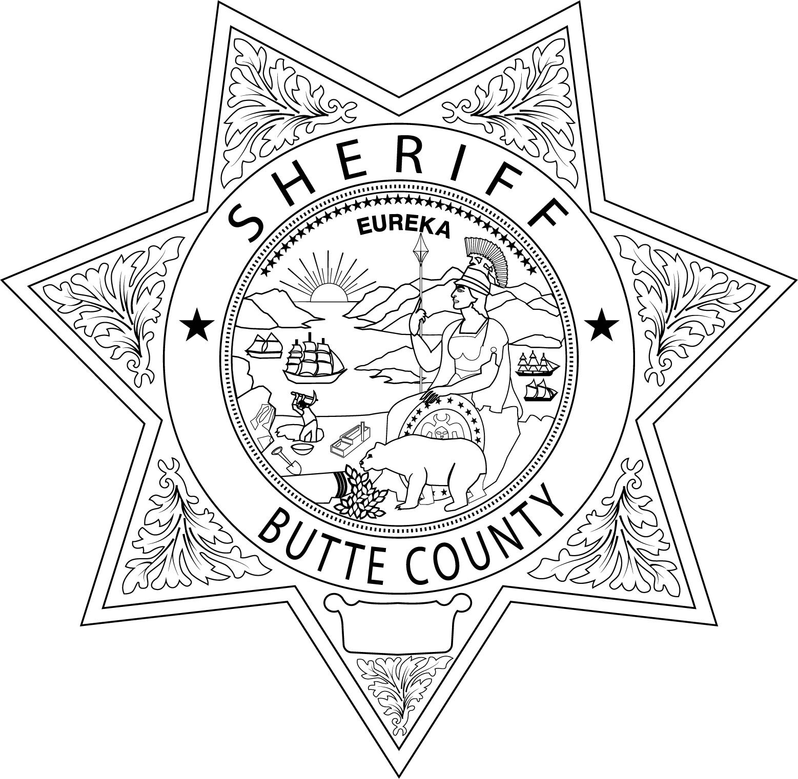 ArtStation - California Sheriff Badge Butte County Vector File black ...