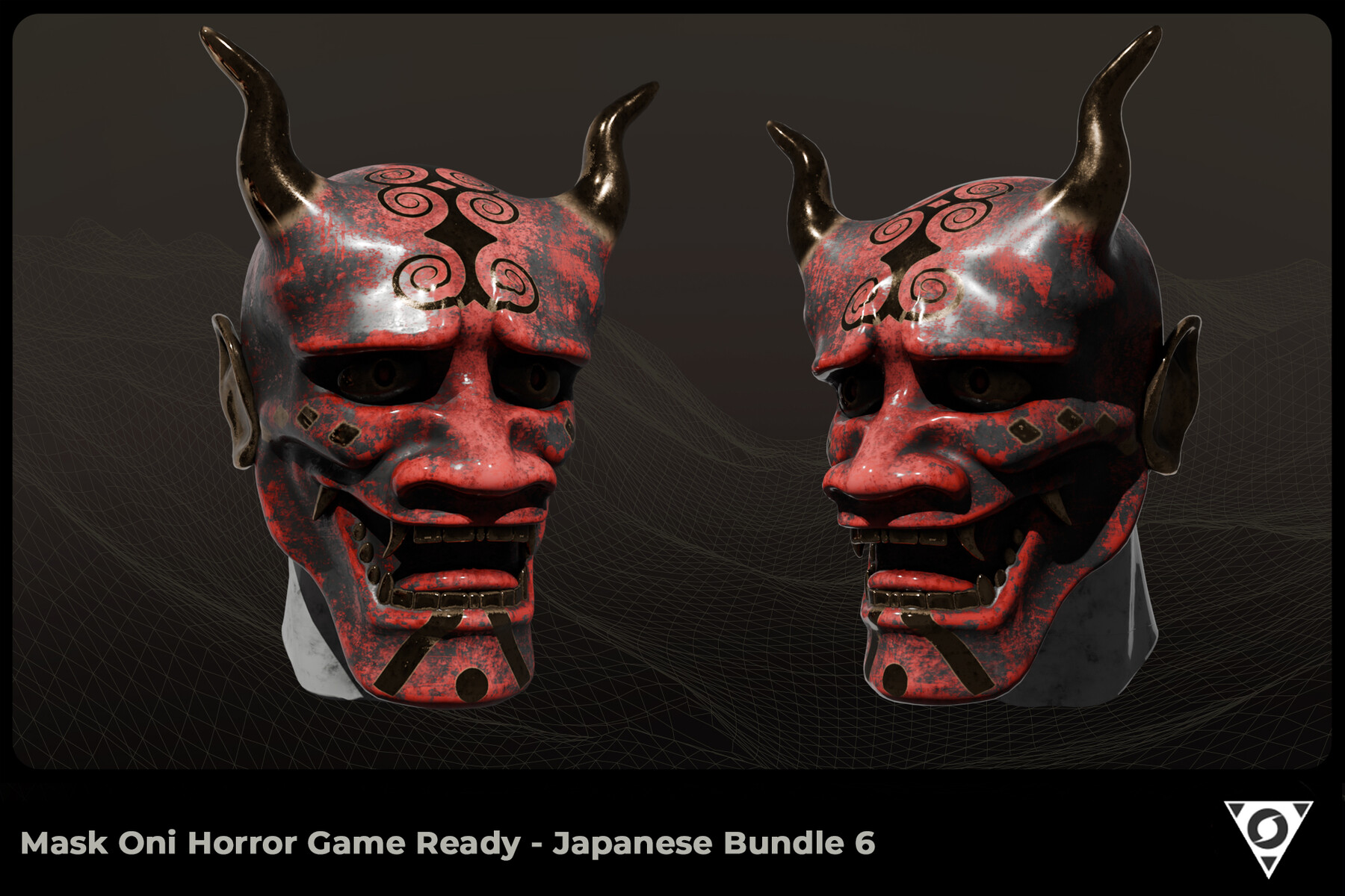 ArtStation - Mask Oni Horror Game Ready - Japanese Bundle 6/ 3D Model ...