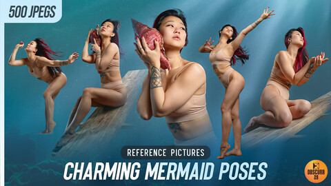 500 Charming Mermaid Poses + FREE SAMPLE PACK!