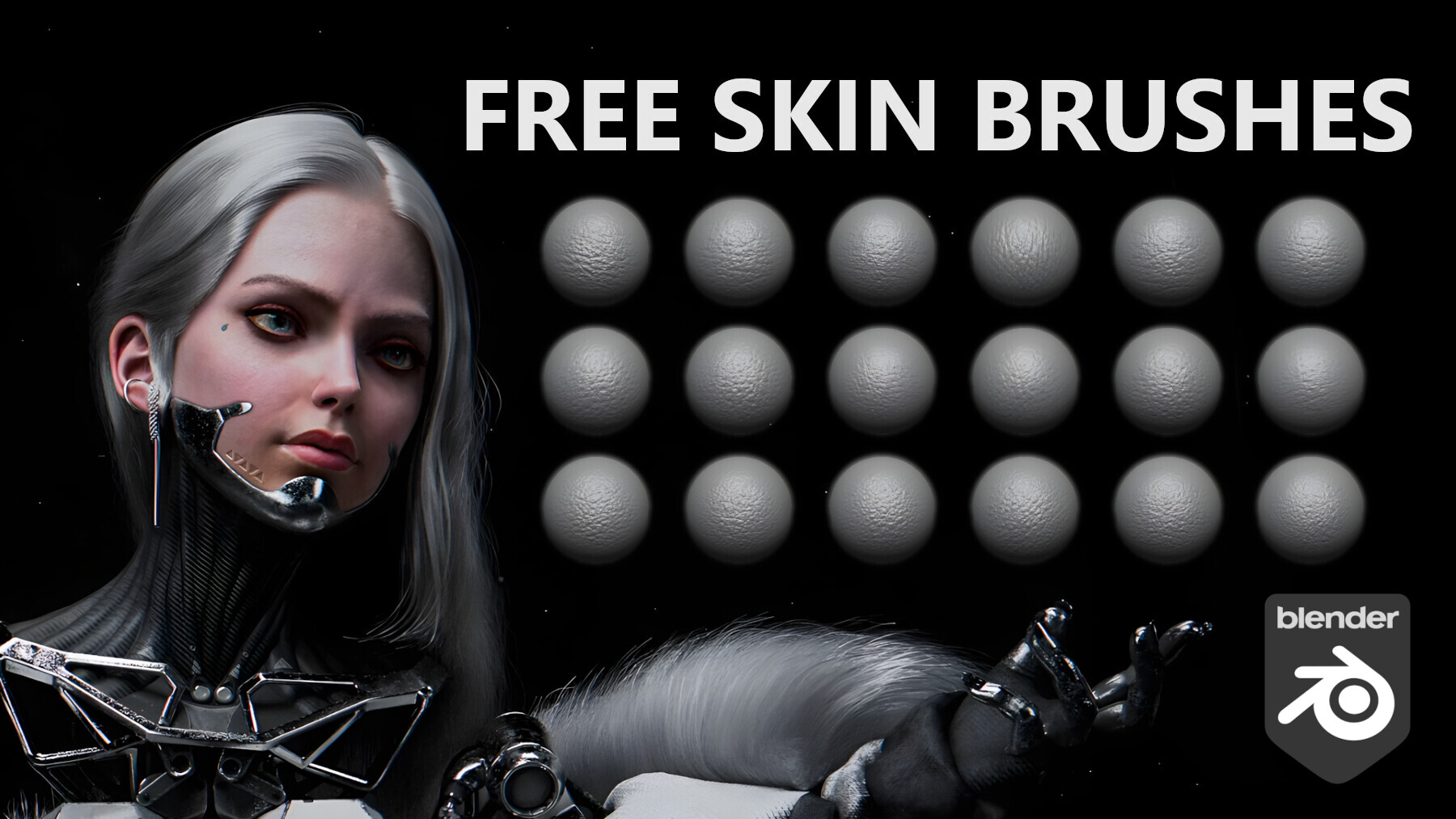 ArtStation - FREE High Resolution Skin Brushes 30 For Blender | Brushes