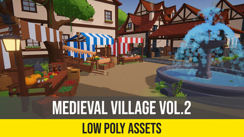 Low Poly Medieval Village Vol.2 asset for Unity 3D