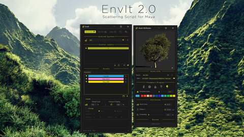 EnvIt 2.0 : Scattering Script for Maya