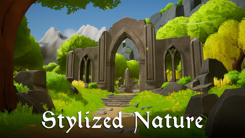 Stylized Nature with Ruins - Asset for Unity and Unreal Engine