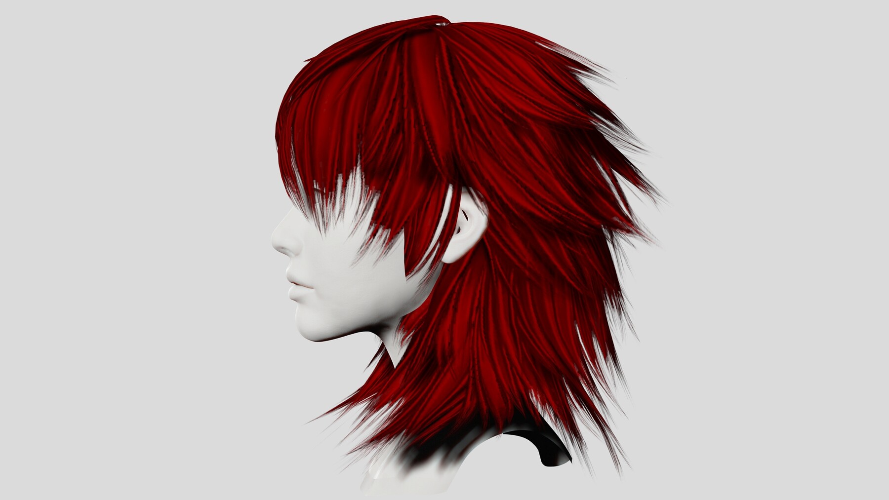 ArtStation - Female Hair - Emo Hair Cut | Game Assets