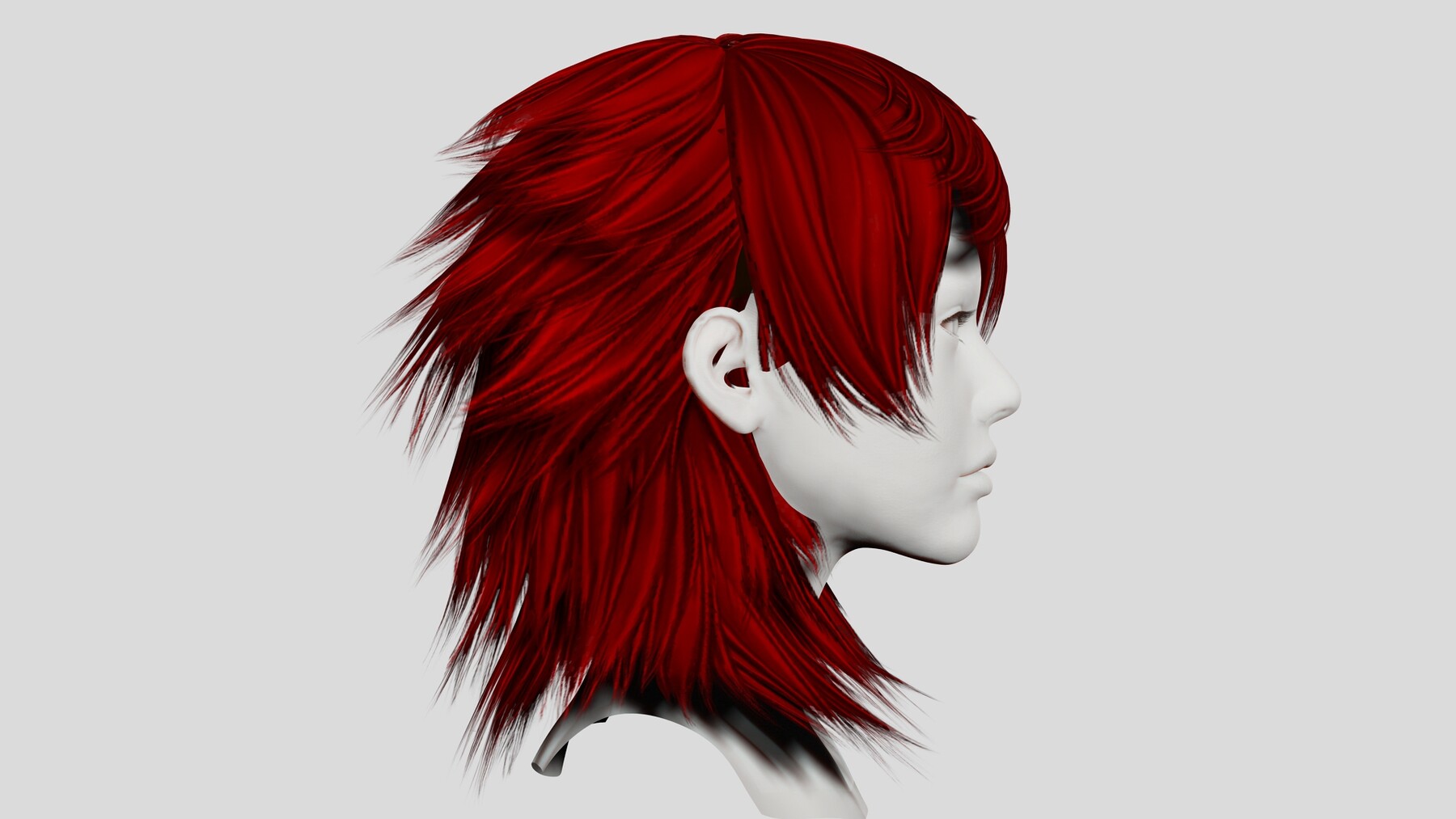 ArtStation - Female Hair - Emo Hair Cut | Game Assets