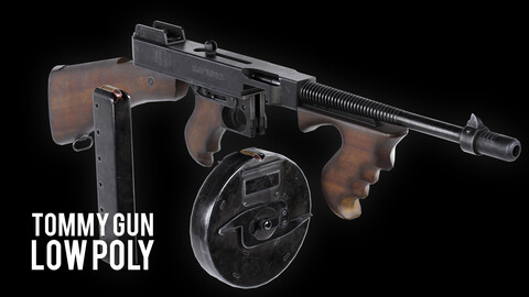 Low Poly Tommy Gun