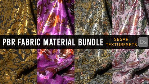 Substance Floral Fabric bundle (SBSAR, texture sets)